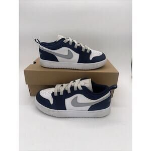 Little Kid's Jordan 1 Low Alt White/Wolf Grey-Midnight Navy (DR9748 141) Size 2Y